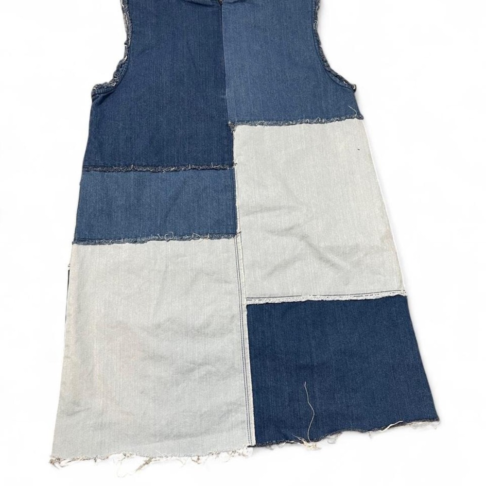 Nanette blue denim patchwork dress with distressed edges - Picture 5 of 6